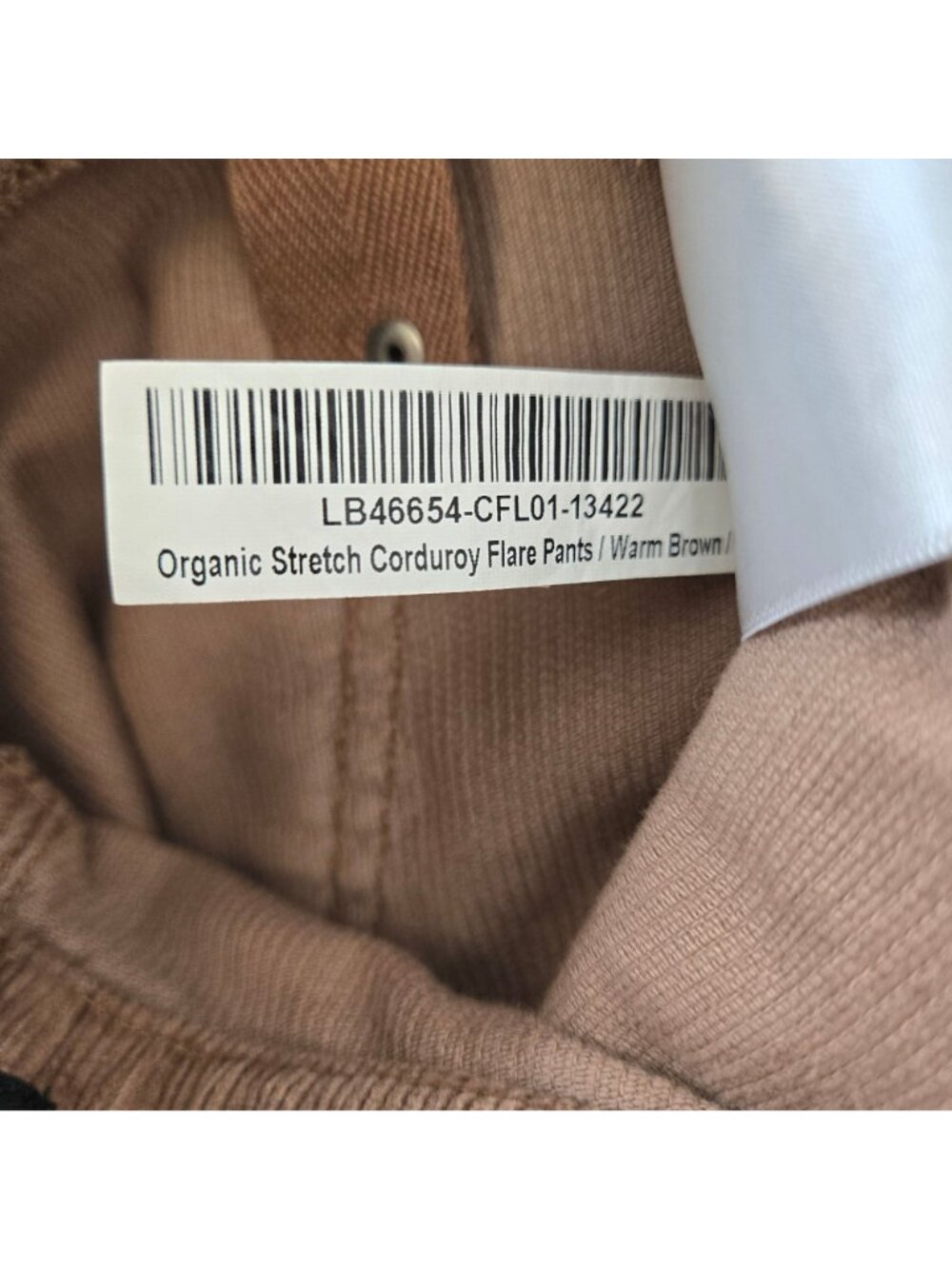 Quince Organic Stretch Corduroy Flare Pants in Warm Brown Size 4 - Picture 6 of 7